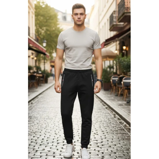 Vīriešu melnas bikses Edmond Bikses