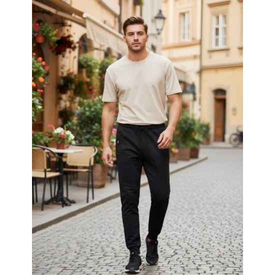 Vīriešu melnas bikses Benet Bikses