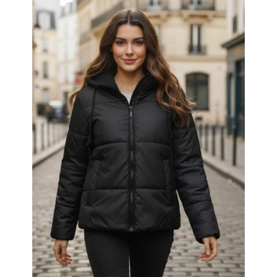 Sieviešu jaka Alin melnā krāsā Sieviešu jakas