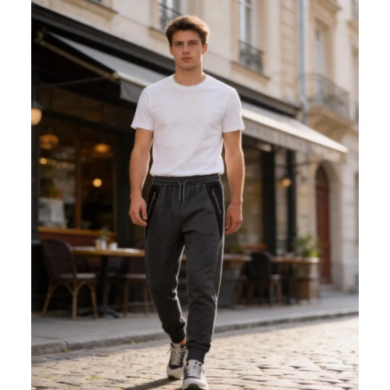 Vīriešu tumši pelēkas bikses Doni Bikses