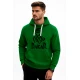 Vīriešu tumši zaļš džemperis ar kapuci Dakar (melns)