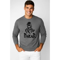 Pelēks džemperis ar kapuci Dakar (melns)