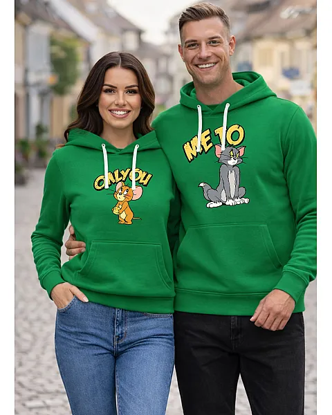 Zaļa džemperis ar kapuci Tikai tu-me to