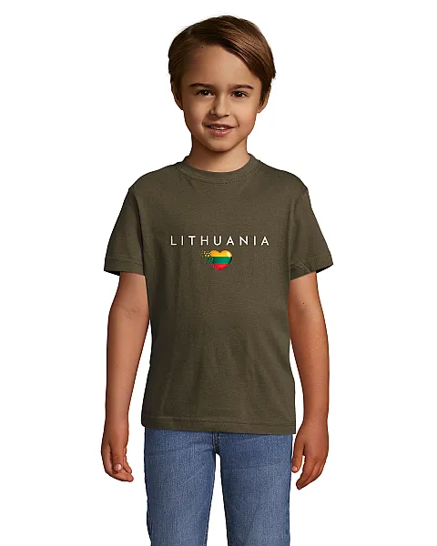 Bērnu kakla krekli „Lithuania“ (balti)