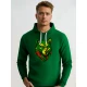Vīriešu tumši zaļais džemperis „Geometriskais vilks“ Džemperi ar kapuci