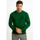 Vīriešu tumši zaļš džemperis ar kapuci Dakar (balts)