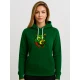 Sieviešu tumši zaļais džemperis „Geometriskais vilks“