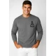 Vīriešu tumši pelēks džemperis ar kapuci Dakar (melns)