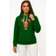 Sieviešu tumši zaļš džemperis Lietuvaite ar brillēm