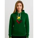 Sieviešu tumši zaļais džemperis „Vilks“ Džemperi ar uzrakstiem