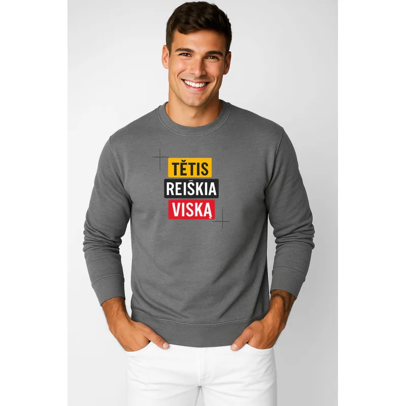Vīriešu tumši pelēks džemperis Daddy's real deal