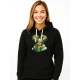 Sieviešu melns džemperis ar kapuci Lietuviete džemperī