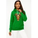 Sieviešu zaļš džemperis Lietuvaite ar brillēm
