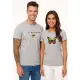 Pelēko T-kreklu komplekts „Lietuva-tauriņš“ (melns)
