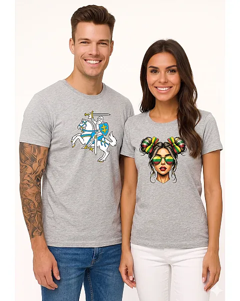 Vytis-Lietuvaitė Gray T-Shirt Set