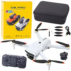 D6 PRO gaiši pelēks dronis ar kameru