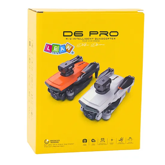 D6 PRO gaiši pelēks dronis ar kameru