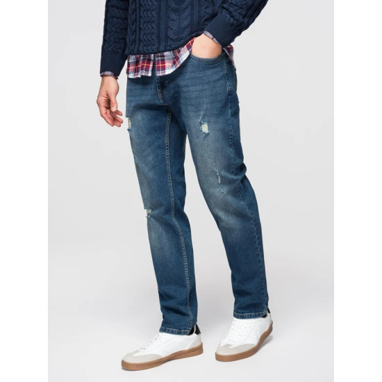Vīriešu tumši zili džinsi Benit