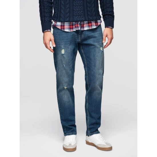 Vīriešu tumši zili džinsi Benit