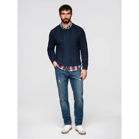 Vīriešu tumši zili džinsi Benit