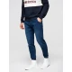 Vīriešu tumši zili džinsi ar savelkamu vidukli Patrick