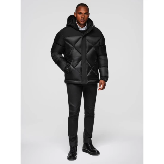 Vīriešu melna ziemas jaka Blake