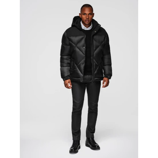 Vīriešu melna ziemas jaka Blake