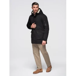 Vīriešu melna ziemas jaka Elot