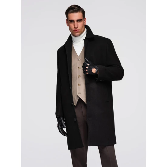 Vīriešu melns mētelis Corpo