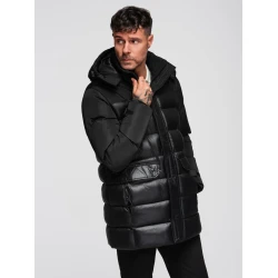 Vīriešu melna ziemas jaka Brod