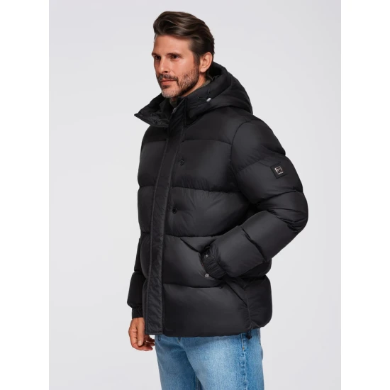 Vīriešu melna ziemas jaka Pablo