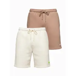 Unisex šortu komplekts smilškrāsā/gaiši brūnā krāsā Level Up