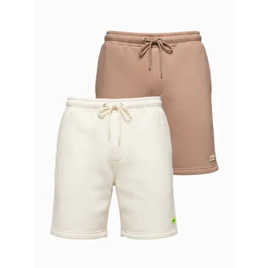 Unisex šortu komplekts smilškrāsā/gaiši brūnā krāsā Level Up