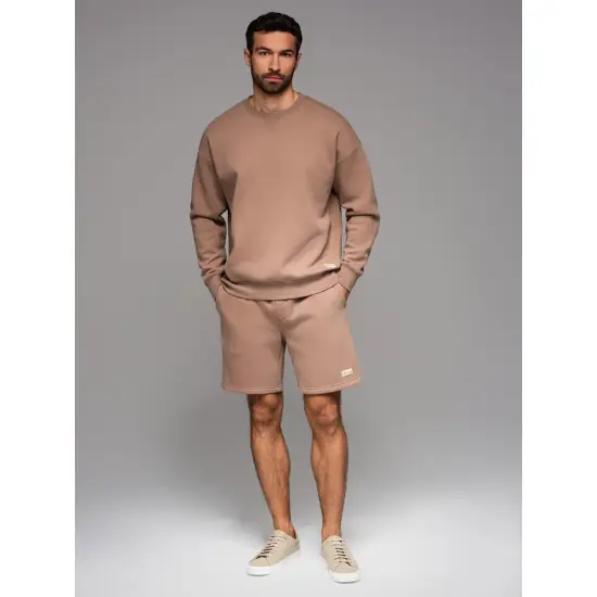 Unisex šortu komplekts smilškrāsā/gaiši brūnā krāsā Level Up