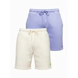 Unisex šortu komplekts smilškrāsā/gaiši violētā krāsā Level Up