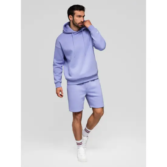 Unisex šortu komplekts smilškrāsā/gaiši violētā krāsā Level Up