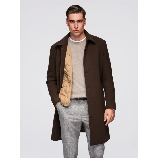 Vīriešu brūns mētelis Corpo