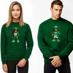 Zaļš džemperis ar kapuci „Bears“