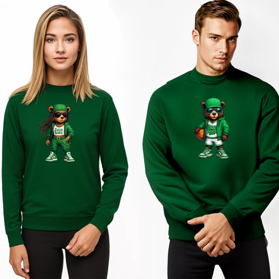 Zaļš džemperu komplekts ar kapuci Bears Sieviešu preses komplekti