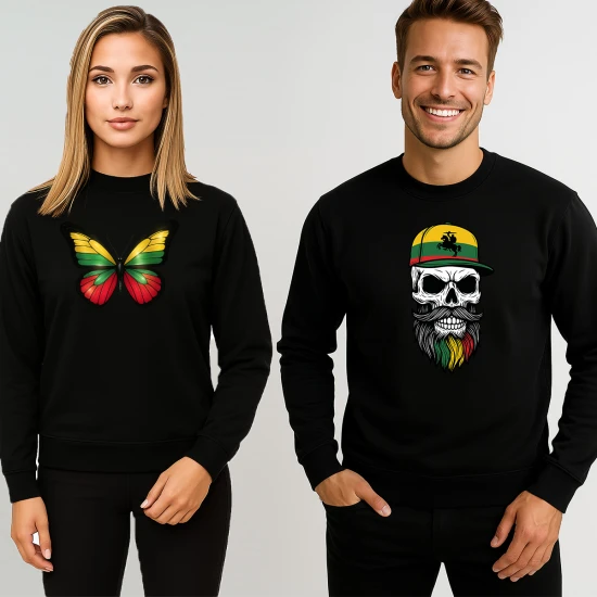 Melns džemperu komplekts tauriņš-kauniete ar kapuci Vīriešu uzvalki