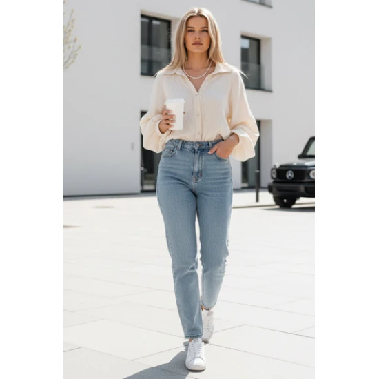 Sieviešu muslīna brūns krekls Musline Sieviešu krekli