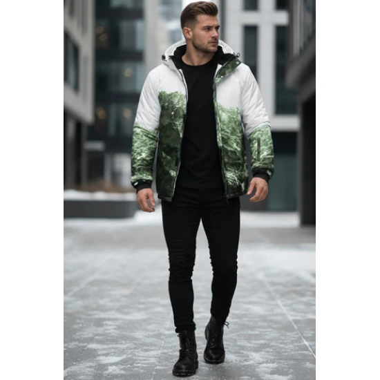 Vīriešu zaļa slēpošanas jaka Mount