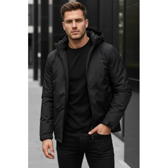 Vīriešu melna Falcon slēpošanas jaka