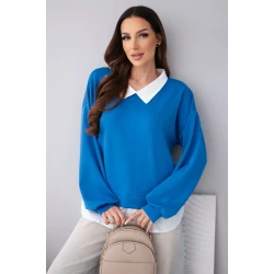 Sieviešu zilā blūze Liucy