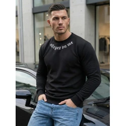 Vīriešu melns džemperis All eyes on me