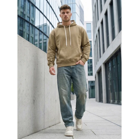 Brūns vīriešu džemperis Ostin Džemperi ar kapuci