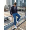 Vīriešu tumši zils džemperis Austin Džemperi ar kapuci
