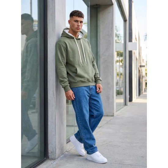 Vīriešu haki džemperis Ostin Džemperi ar kapuci