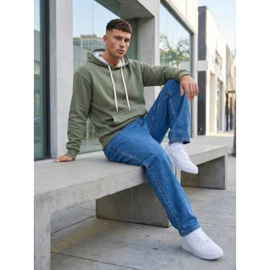 Vīriešu haki džemperis Ostin Džemperi ar kapuci