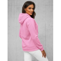 Gaiši rozā džemperis ar kapuci dāmām Llama